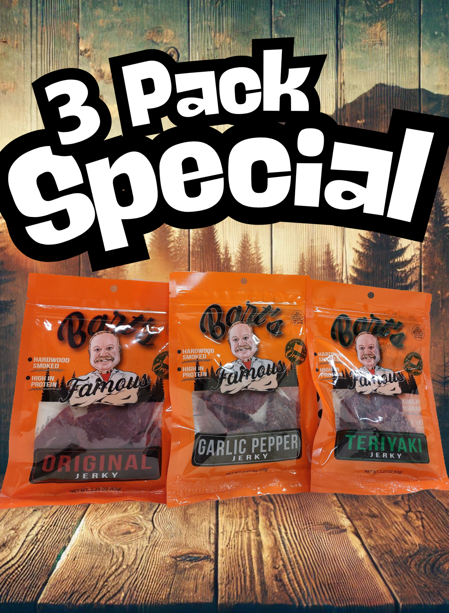 Bart's Famous Jerky - 3 Bag Bundle
